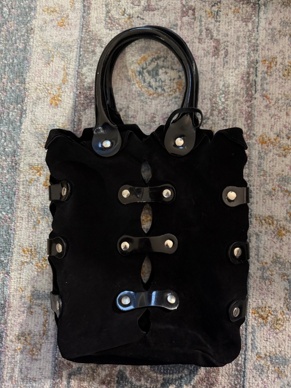 D&G Dolce & Gabbana Suede Bondage Bag
